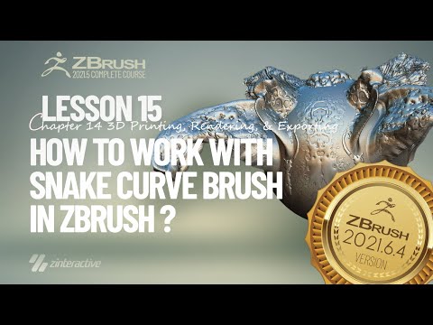 Snake Curve Brush in Zbrush | Lesson 16 | Chapter 14 | Zbrush 2021 Essentials Training