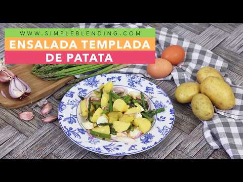 RECETA MUY FÁCIL DE ENSALADA TIBIA CON PATATA Y ESPÁRRAGOS VERDES | Ensalada diferente para la cena