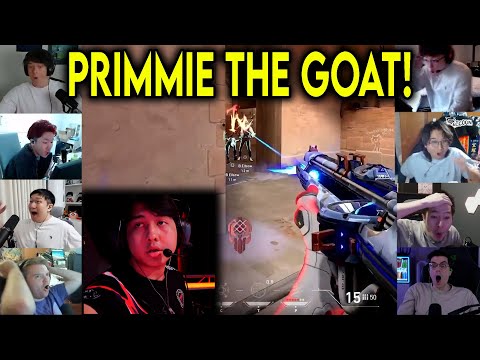 Valorant Streamers Reacts To TLN Primmie HIT The CRAZIEST 1v4 CLUTCH Against T1 In VCT