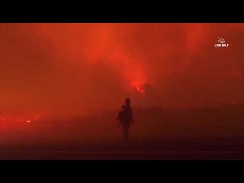 The El Dorado Fire Erupts as Flames Consume the area outside of Forest Falls, California