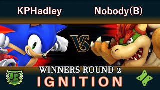 Ignition #97 WINNERS ROUND 2 - KPHadley (Sonic, Ryu) vs Nobody(B) (Bowser)