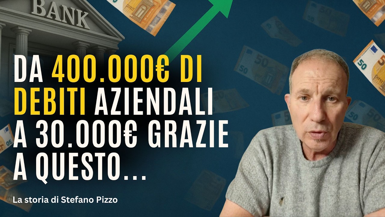 Da 400.000 euro di debiti aziendali a 30.000