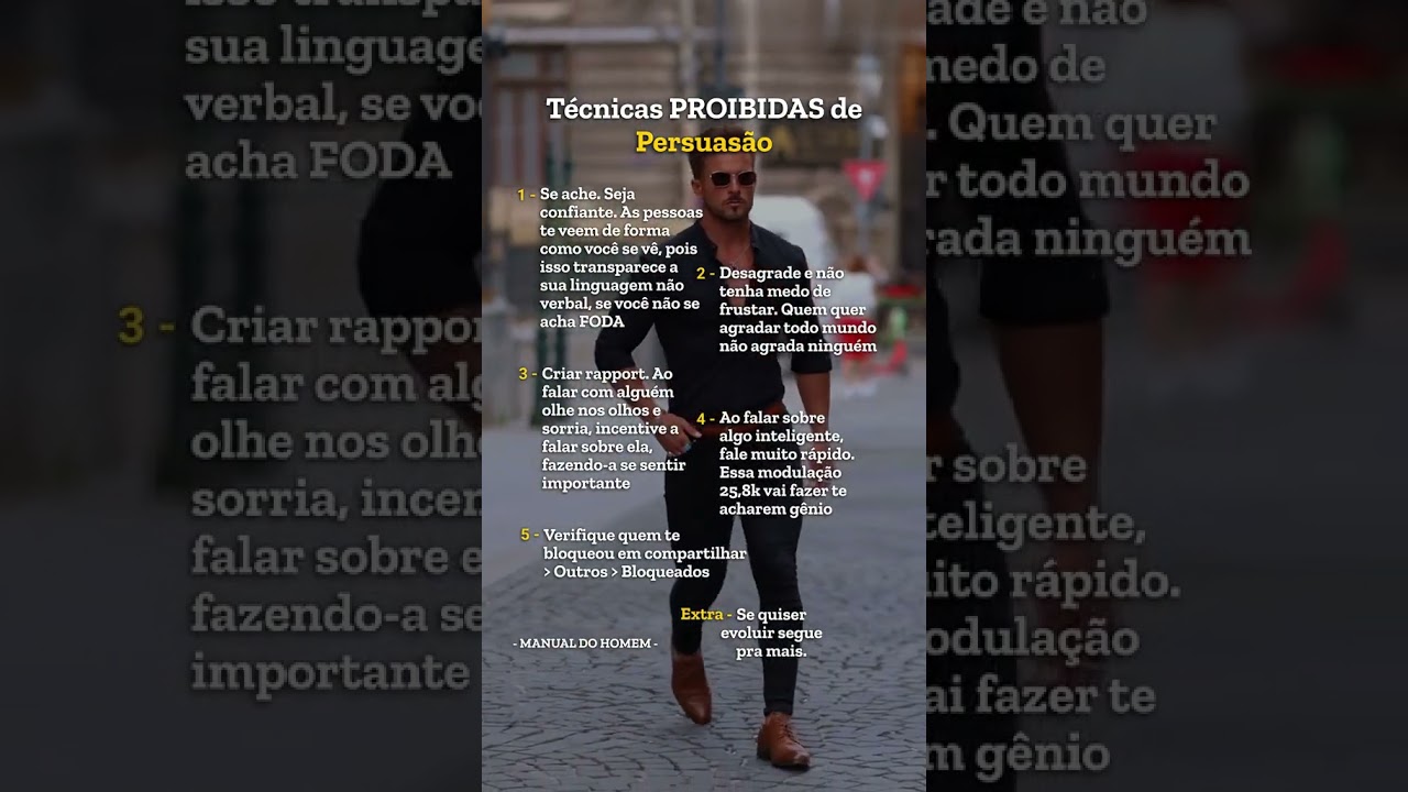 TÉCNICAS PROIBIDAS DE PERSUASÃO