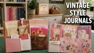 Learn How To Make Your Own Journals, Scrappy Vintage Style Journals, Beginner Friendly Junk Journal