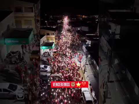 foi em Arcoverde no Pernambuco Lula 13 o povo dando a resposta