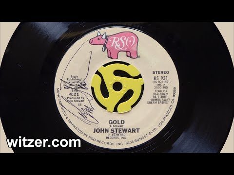 GOLD - JOHN STEWART with Stevie Nicks (1979) on RSO RECORDS 45RPM autographed signed by John Stewart