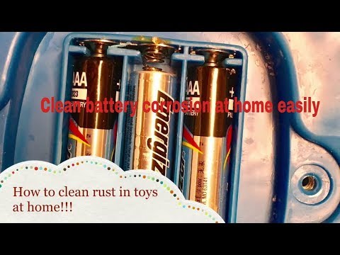 How to clean battery acid corrosion on kids toys at...