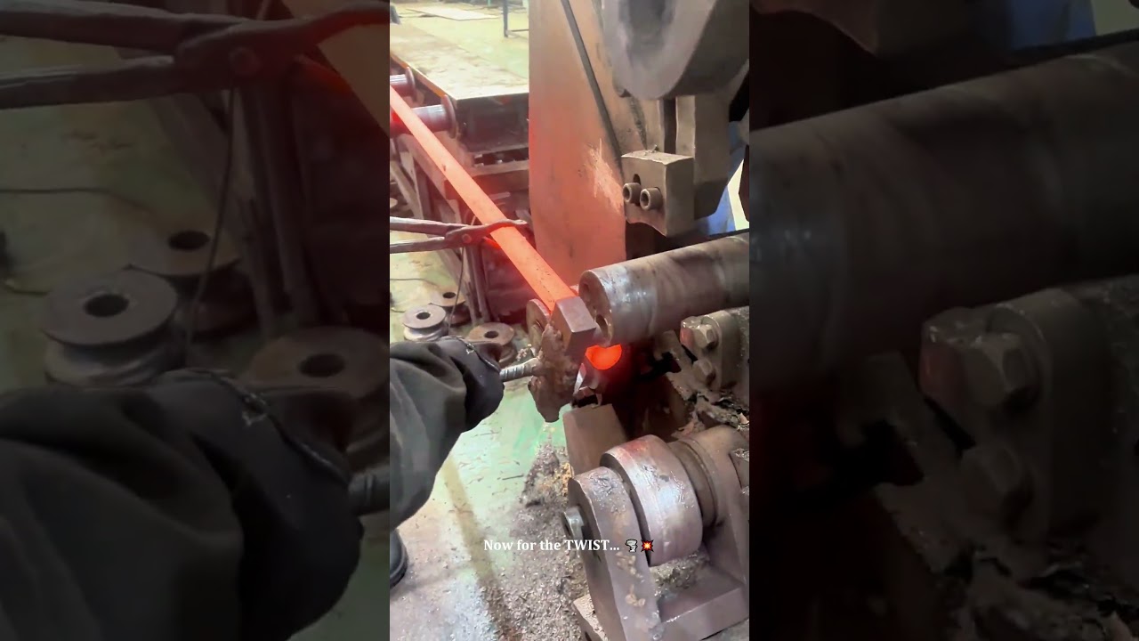 Forging a GIANT Spring from Red-Hot Steel! 🔥 This is POWER! 💪 #forging #metalwork