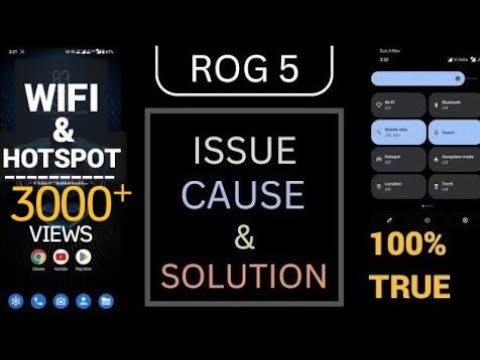 Asus ROG Phone 5/5s Series WIFI & HOTSPOT not Turning ON Issue | Cause & Solution