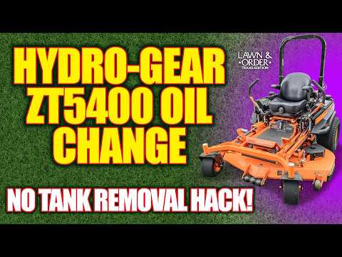 Hydro-Gear ZT5400 Hydro Oil Change, Easiest Way