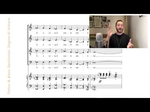 Jamie conducts Sogno di Volare for tenors and basses