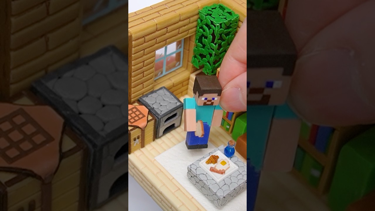 Making a Miniature Minecraft Room with Polymer Clay