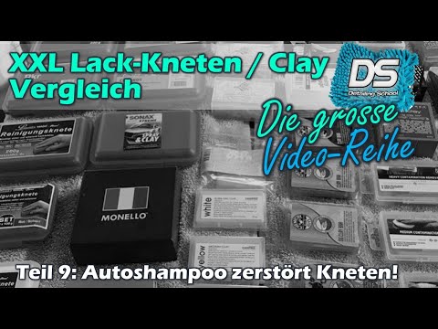 XXL Autolack-Kneten / Clay Vergleich: Teil 9 - Autoshampoo zerstört Kneten!