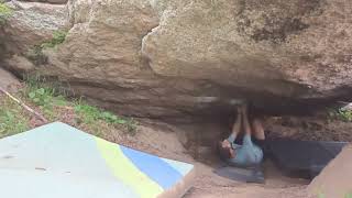 Video thumbnail of La taupe, 6b+. Targasonne