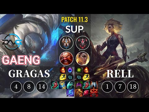DFM Gaeng Gragas vs Rell Sup - KR Patch 11.3