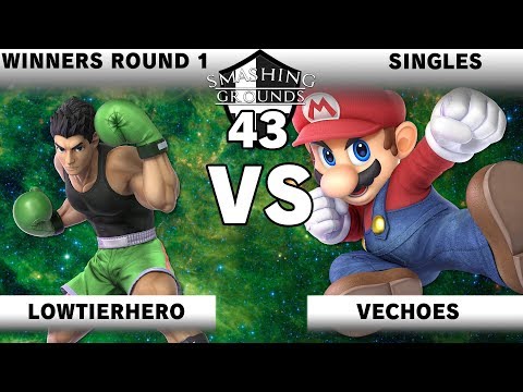 Smashing Grounds 43 Winners Rd 1 - LowTierHero [Little Mac] v vEchoes [Mario]