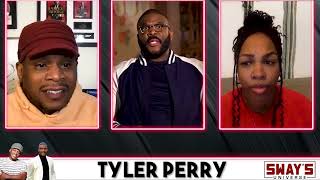 Tyler Perry on Motivation Talks with JAY-Z and “A Madea Homecoming” on Netflix | SWAY’S UNIVERSE