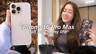 iPhone 16 Pro Max - A Day in The Life | camera test, review & fall vlog