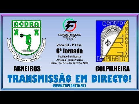 Transmissão Futsal Feminino: ARNEIROS x GOLPILHEIRA - CN FPF 2019/20