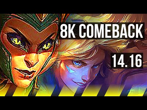 CASSIOPEIA & Xerath vs EZREAL & Seraphine (ADC) | 8k comeback, 500+ games | BR Grandmaster | 14.16