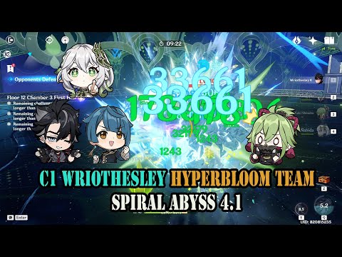 C1 WRIOTHESLEY HYPERBLOOM TEAM - TOP HALF [SPIRAL ABYSS 4.1]
