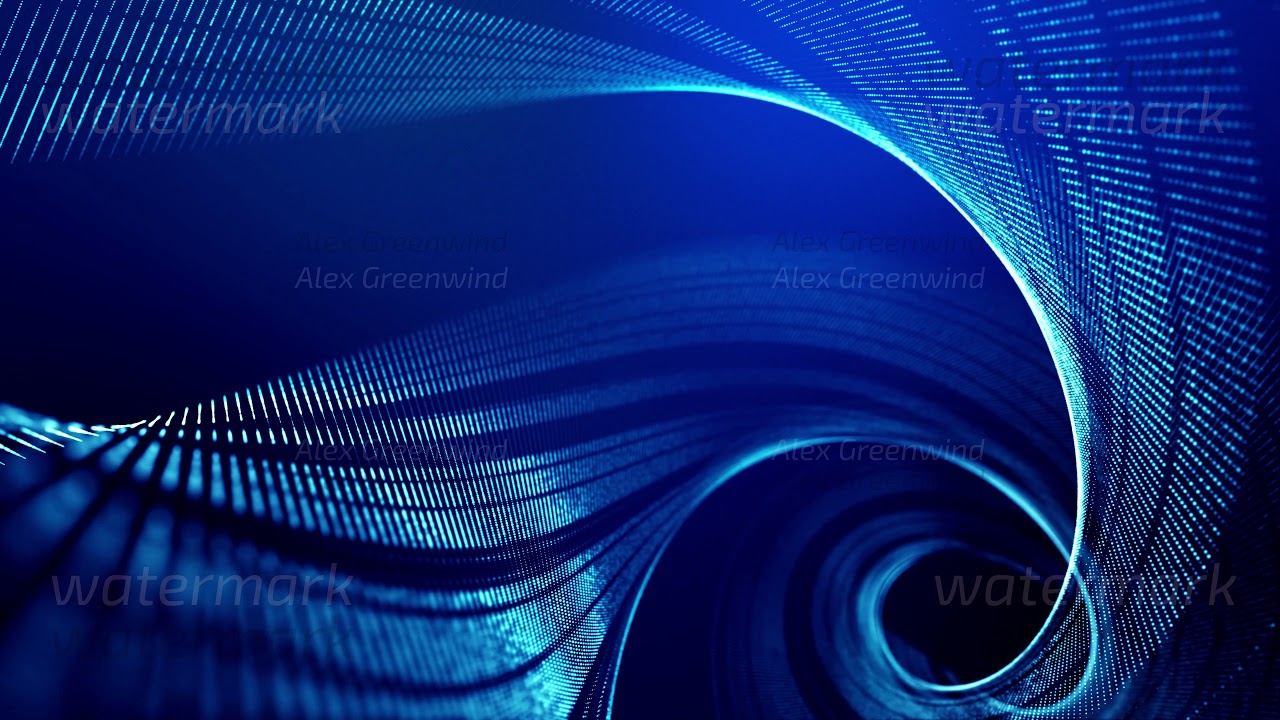 4k looped abstract background of glow particles form lines, surfaces as futuristic landscape in