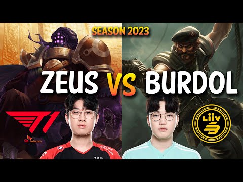 T1 Zeus vs LSB Burdol - JAX vs GANGPLANK Top - KR Ranked