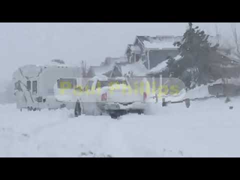 B-roll Cheyenne Blizzard Winter Storm 3/13/21 to 3/14/21 Combined WM