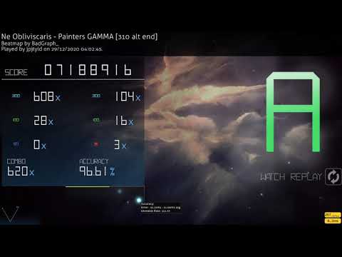 Ne Obliviscaris - Painters GAMMA [310BPM, ending edit] 9.07* 96.61% 3x Miss, 719pp if FC.