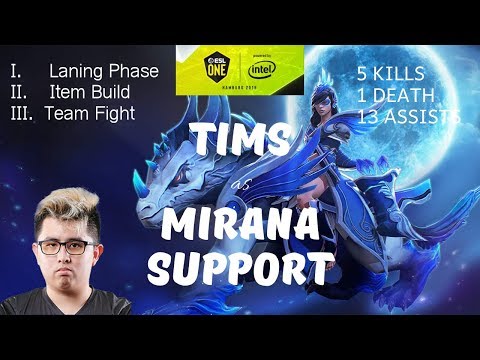 DOTA 2 PRO PLAY | Mirana Support | Tims | ESL Hamburg 2019 (with commentaries)