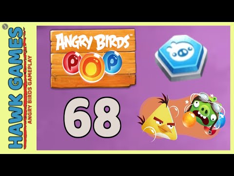 Angry Birds Stella POP Bubble Shooter Level 68 - Walkthrough, No Boosters