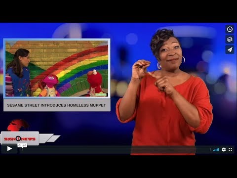 Sesame Street introduces homeless Muppet (ASL - 12.12.18)
