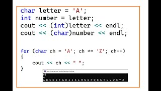 C++ Char ASCII - int to char, char to int
