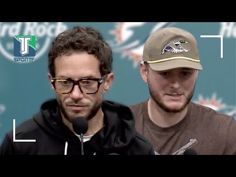 Quinn Ewers & Mike McDaniel on his first TD in the Dolphins' WIN vs. Buccaneers