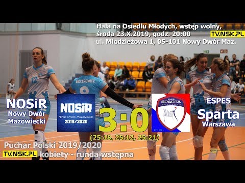 tv.nsk.pl 2019-10-23 PP: NOSiR Nowy Dwór Mazowiecki - ESPES Sparta Warszawa 3:0 skrót