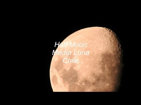 Media Luna...Half moon rising Santiago, Chile