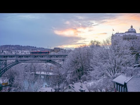 Winter Snow in Bern Switzerland on Interrail/Eurail Pass