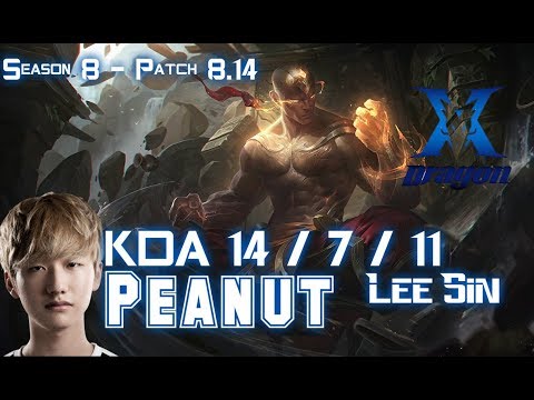 KZ Peanut LEE SIN vs NOCTURNE Jungle - Patch 8.14 KR Ranked