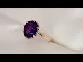 18 kt gold halo ring with diamonds “Peony” Video 3