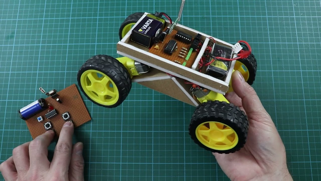 How To Make a Simple 5-Channel RF Remote Control & RC Car.