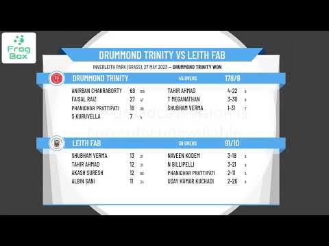 East of Scotland CA - ESCA Division 1 - Drummond Trinity v Leith FAB