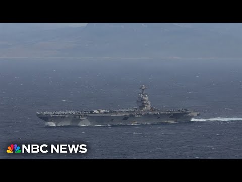 Largest U.S. aircraft carrier arrives in Latin America