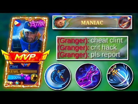 GOD MODE CLINT IN SOLO RANKED GAME! 1V5 | TOTALLY DESTROYED ENEMIES - MLBB