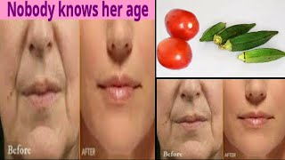 Use okro in 3 days remove smile line and face wrinkles firm sagging face