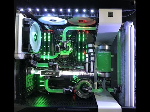 $5800 i9 7900x Watercooling PC Build - GTX 1080 TI - NZXT H700i TIME LAPSE!