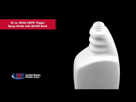 32 oz. White HDPE Carafe Bottle with 28/400 Sprayer