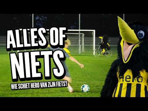 ALL OR NOTHING | Who shoots HERO the mascot of DVS'33 Ermelo of his bike?!