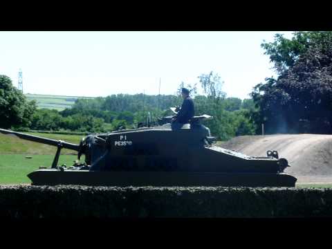 Heavy assault tank A39 Tortoise running at Bovington