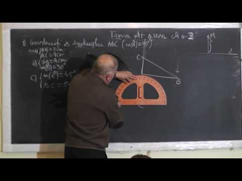 2/2 1412 Constructia unui triunghi dreptunghic Inaltimea Distanta de la un punct la o dreapta Cls 6