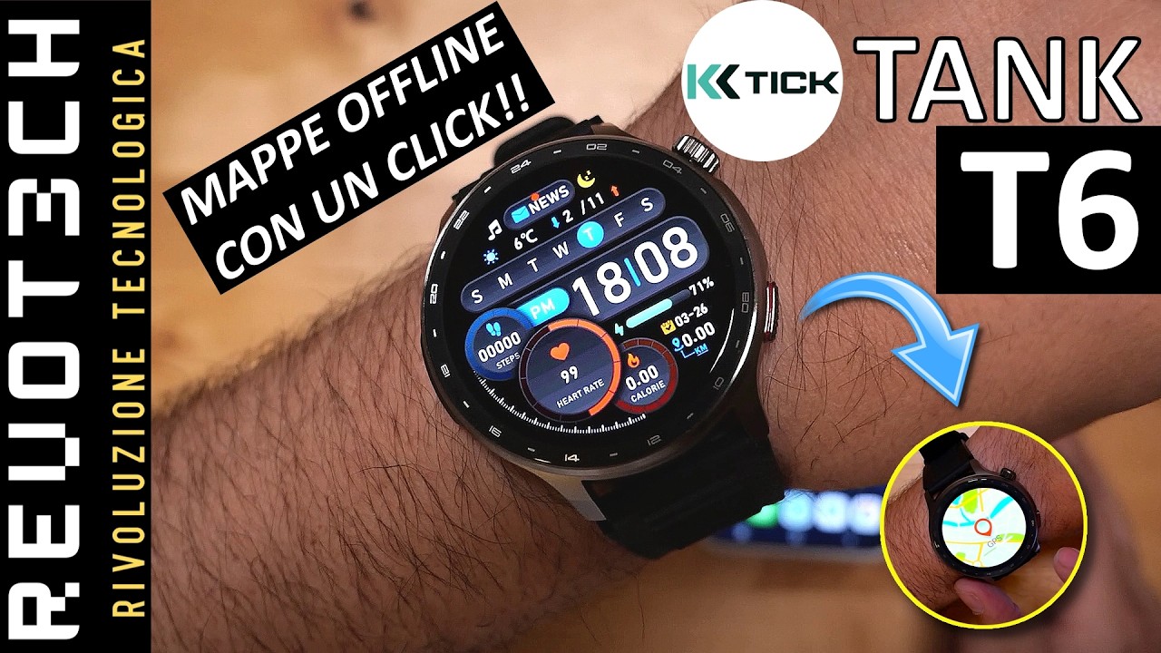 KK TICK TANK T6: IL RUGGED Watch CONCRETO Con MAPPE OFFLINE in un CLICK!